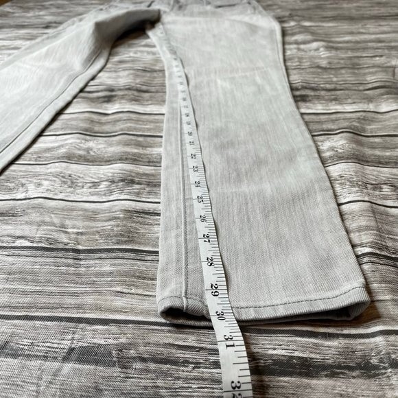 Old Navy Curvy Skinny Jeans Mid Rise Stretch 2 Regular Light Grey Gray Denim Zip - Picture 9 of 9